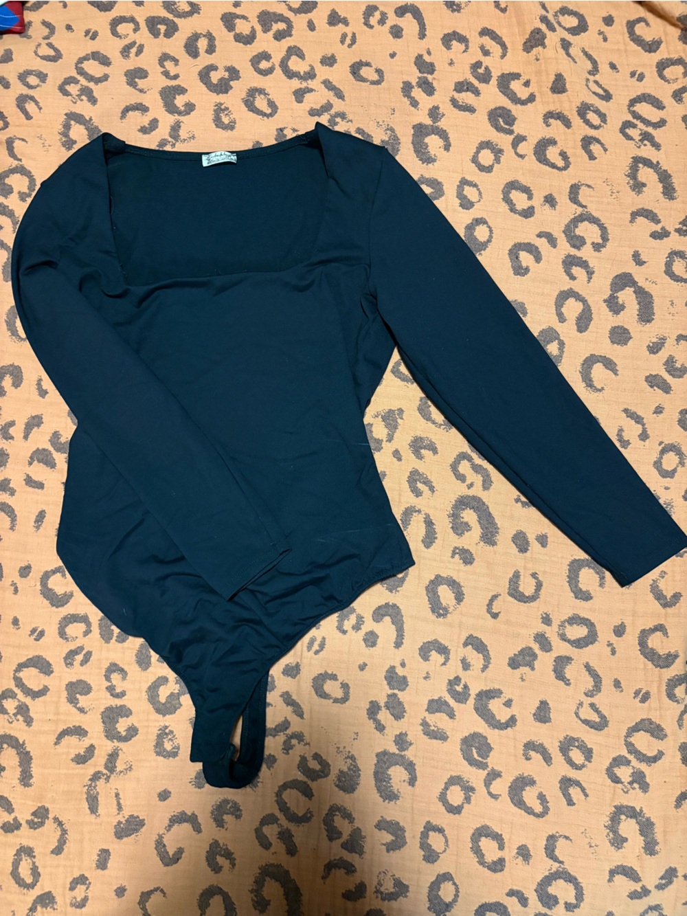 FP Intimately Long-Sleeve Black One-Piece Bodysuit